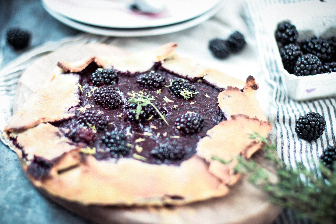 {low-carb} Blackberry Thyme Galette
