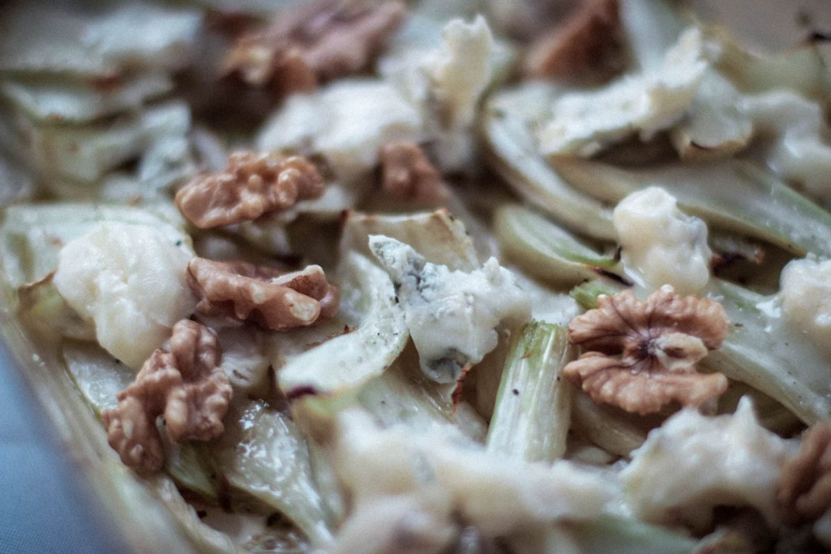 Braised Veal Cheeks with Baked Fennel and Oh La Latkes
